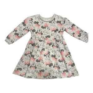 Disney Junior Girl's Minnie Mouse Dress Soft Gray Size 5T
